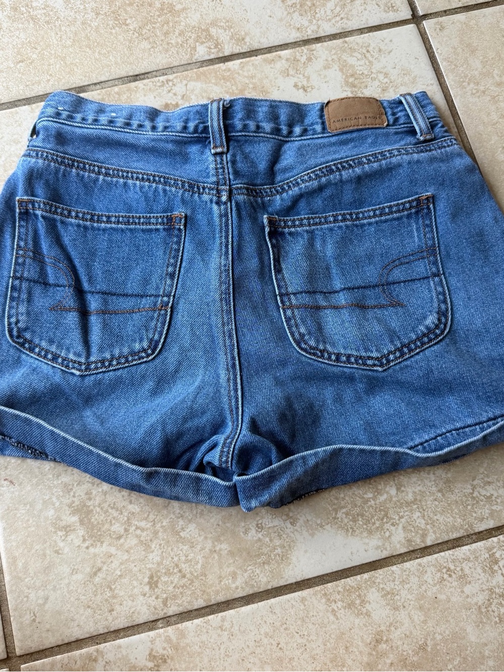 American Eagle Outfitters Blue Denim High-Rise Women’s Shorts